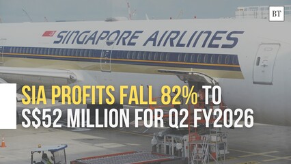SIA profits fall 82% to S$52 million for Q2 FY2026