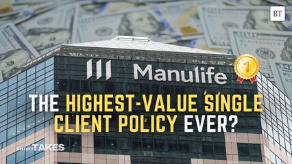 Manulife issued a US$300m life policy for 1 client, what does this mean?
