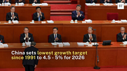 China sets lowest growth target since 1991 to 4.5 - 5% for 2026