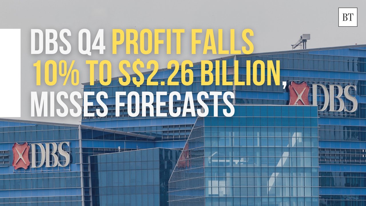 DBS Q4 profit falls 10% to S$2.26 billion, misses forecasts - The ...