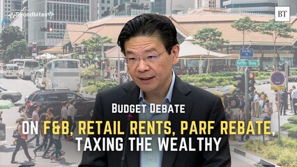 PM Wong on retail, F&B rents, Parf rebate and wealth taxes