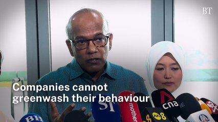 Companies cannot greenwash their behaviour: K Shanmugam