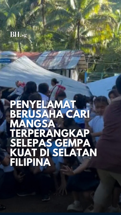 Penyelamat berusaha cari mangsa terperangkap selepas gempa kuat di selatan Filipina
