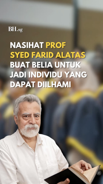 Nasihat Prof Syed Farid Alatas buat belia untuk jadi individu yang dapat diilhami