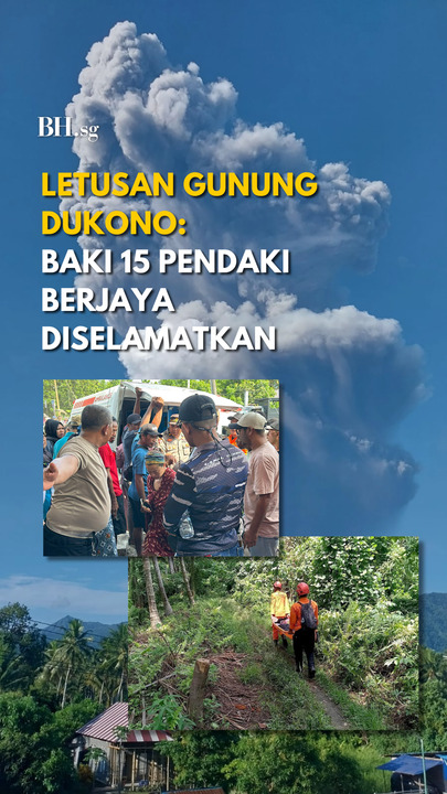 Letusan Gunung Dukono: Baki 15 pendaki berjaya diselamatkan