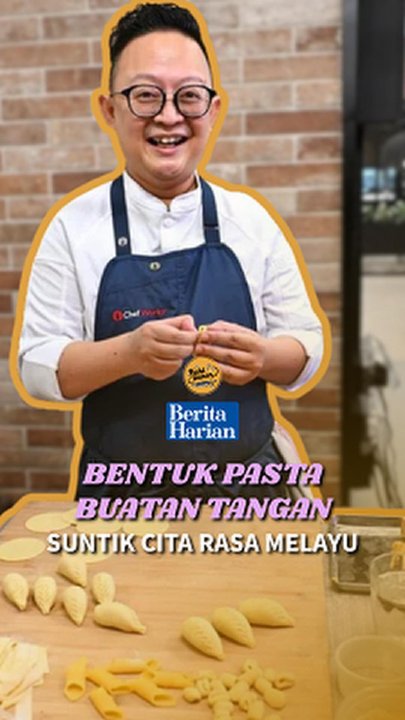 Bentuk pasta buatan tangan suntik cita rasa Melayu