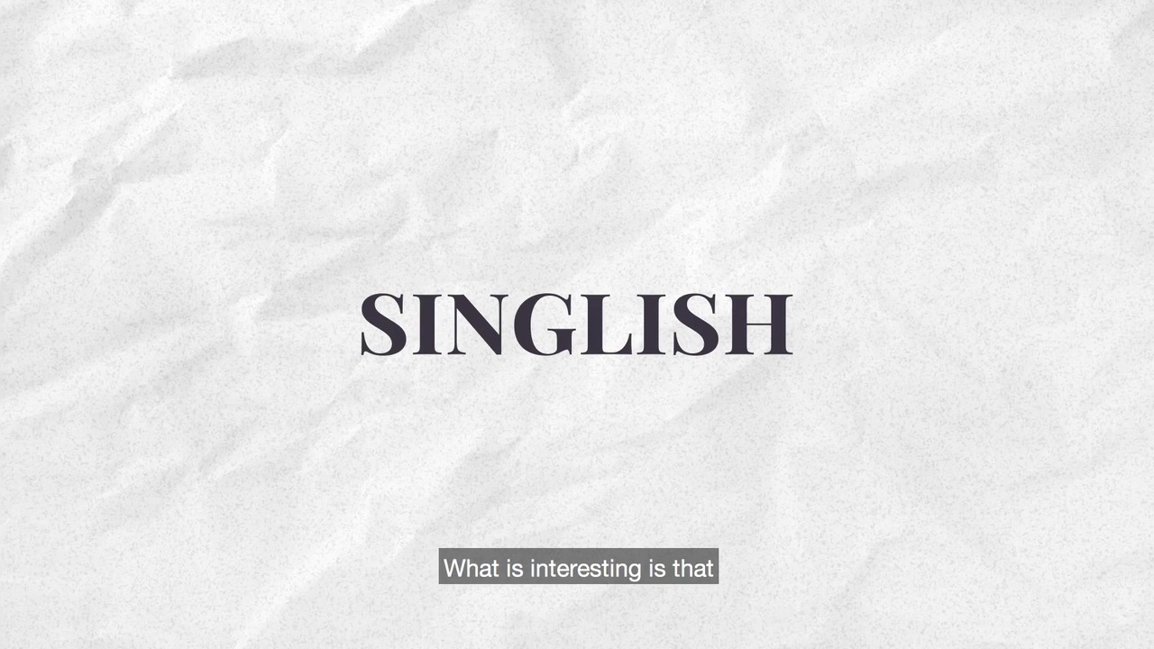 Singapore Slang Agaration CNA