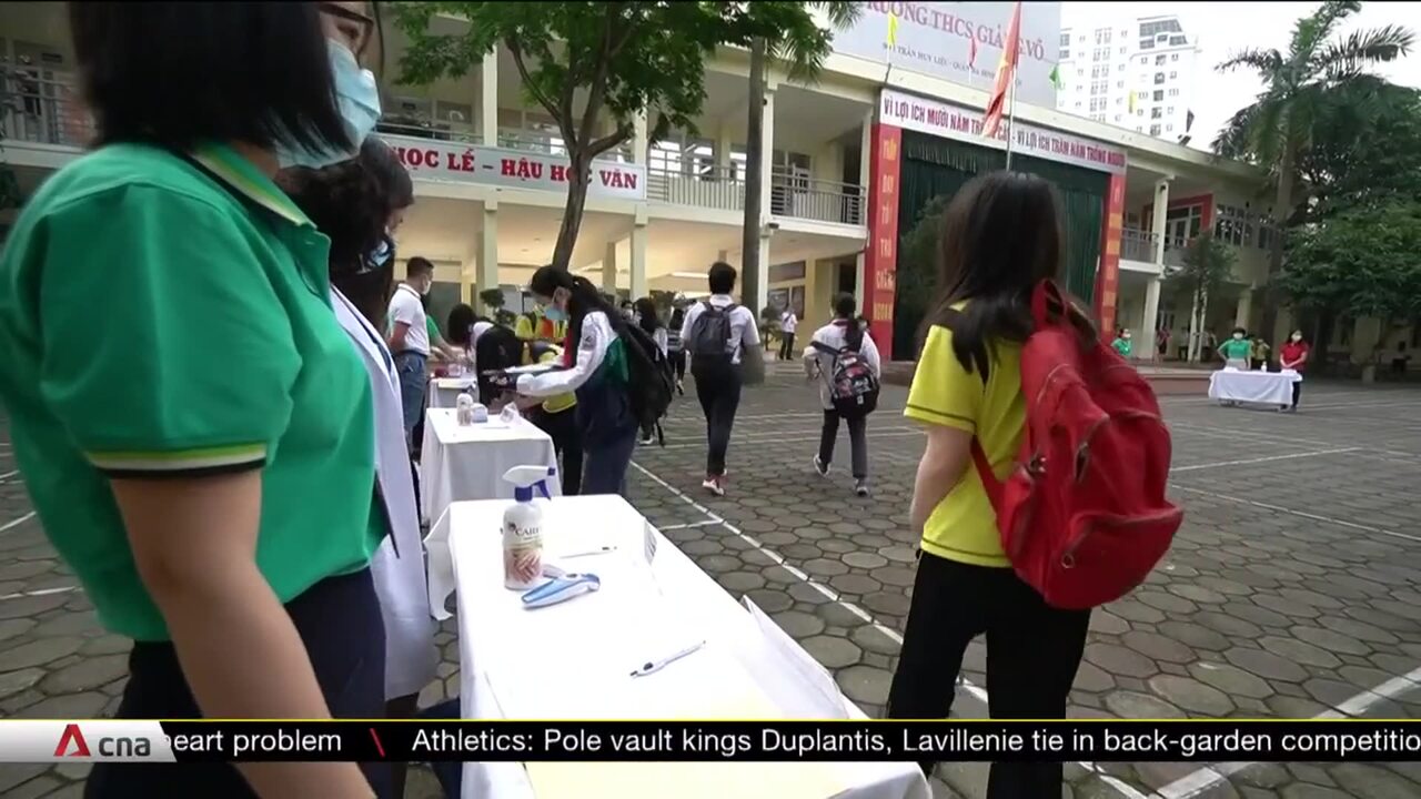 More schools in Vietnam reopen as COVID119 restrictions ease Video CNA