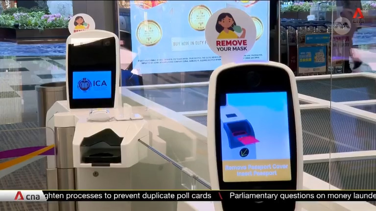 New law paves way for passport-free, biometric clearance for Changi Airport  departures from 2024 | Video - CNA